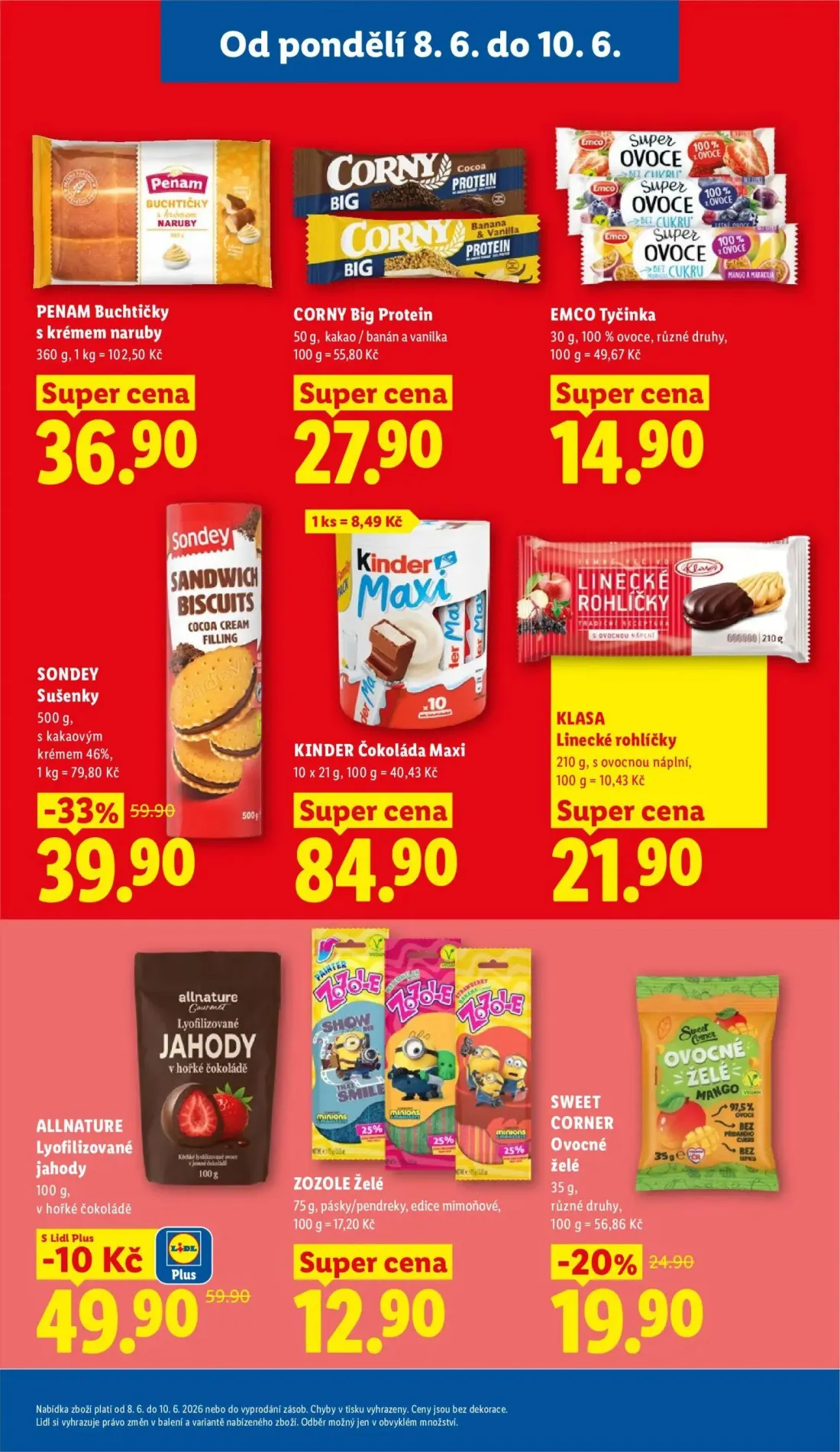 Lidl leták, strana 31 z 55 — SONDEY Sušenky, SWEET CORNER Ovocné želé, PENAM Buchtičky s krémem naruby