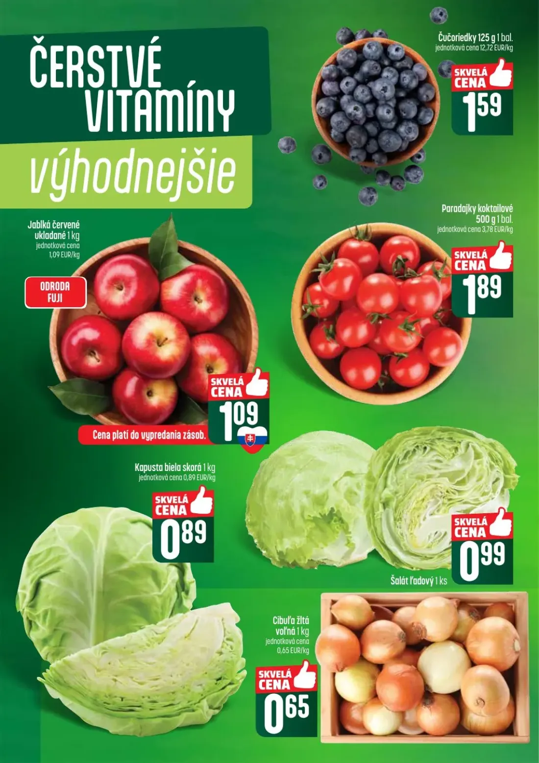 Coop Tempo leták, strana 8 z 62 — Čučoriedky, Jablká červené ukladané