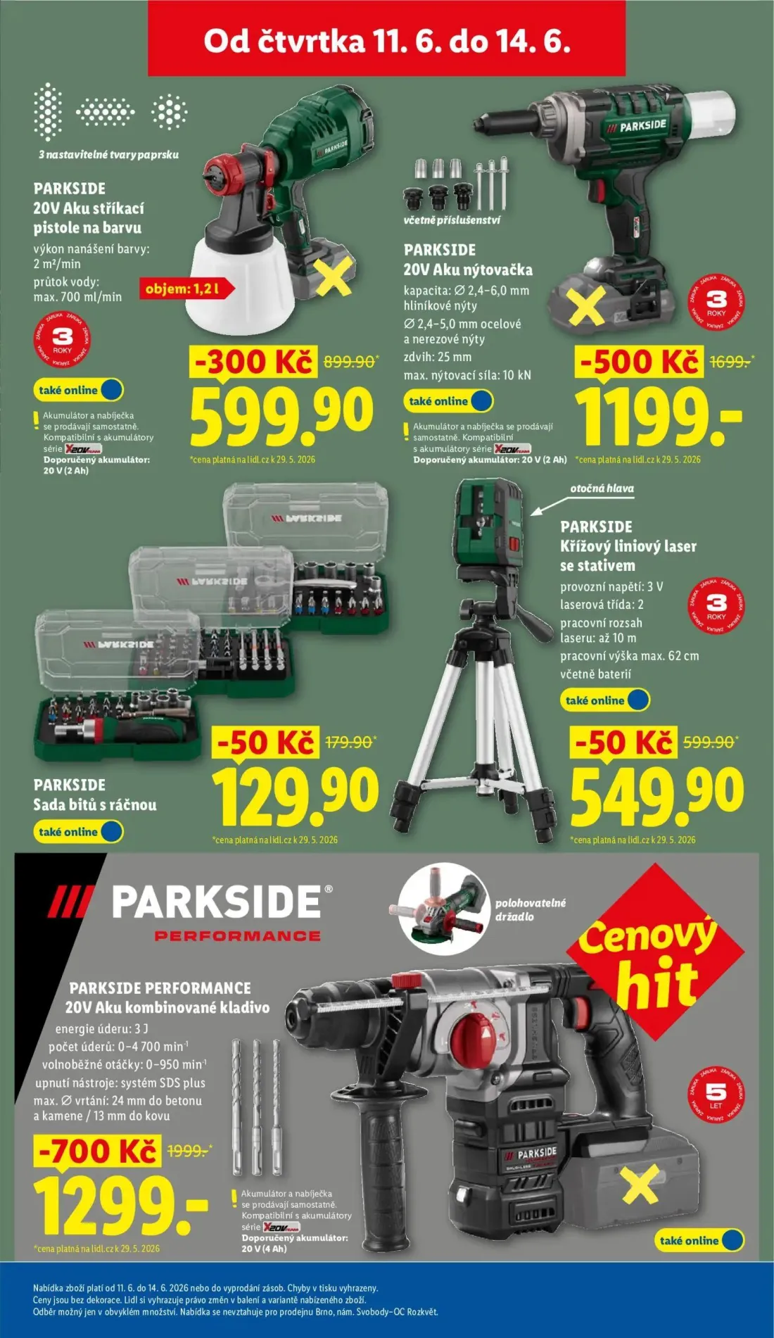 Lidl leták, strana 41 z 57 — PARKSIDE PERFORMANCE 20V Aku kombinované kladivo, PARKSIDE 20V Aku nýtovačka, PARKSIDE 20V Aku …