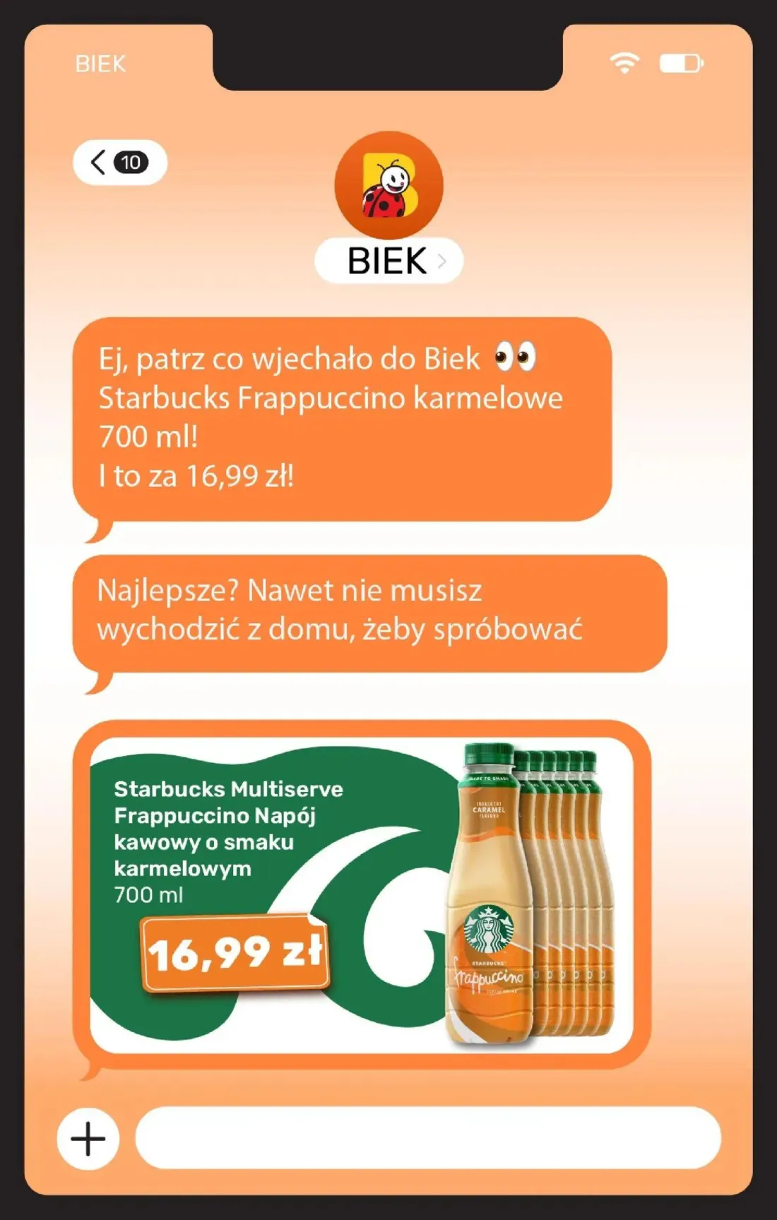 Biedronka gazetka, strona 12 z 19 — Starbucks Frappuccino karmelowe, Starbucks Multiserve Frappuccino Napój kawowy o smaku k…