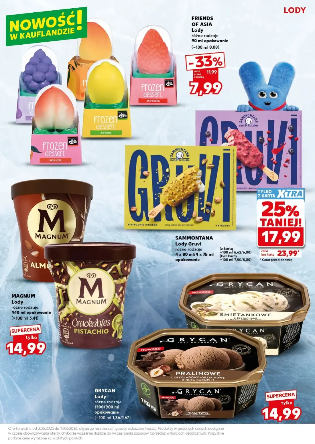 Kaufland gazetka, strona 11 z 24 — SAMMONTANA Lody Gruvi, Lody, MAGNUM Lody