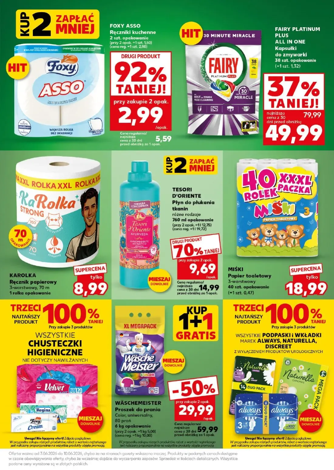 Kaufland gazetka, strona 23 z 24 — FAIRY PLATINUM PLUS ALL IN ONE Kapsułki do zmywarki, WÄSCHEMEISTER Proszek do prania Colo…
