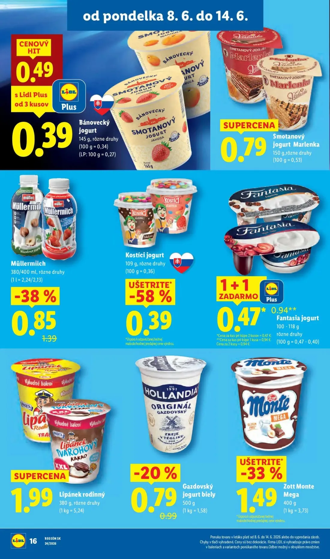 Lidl leták, strana 26 z 99 — Gazdovský jogurt biely