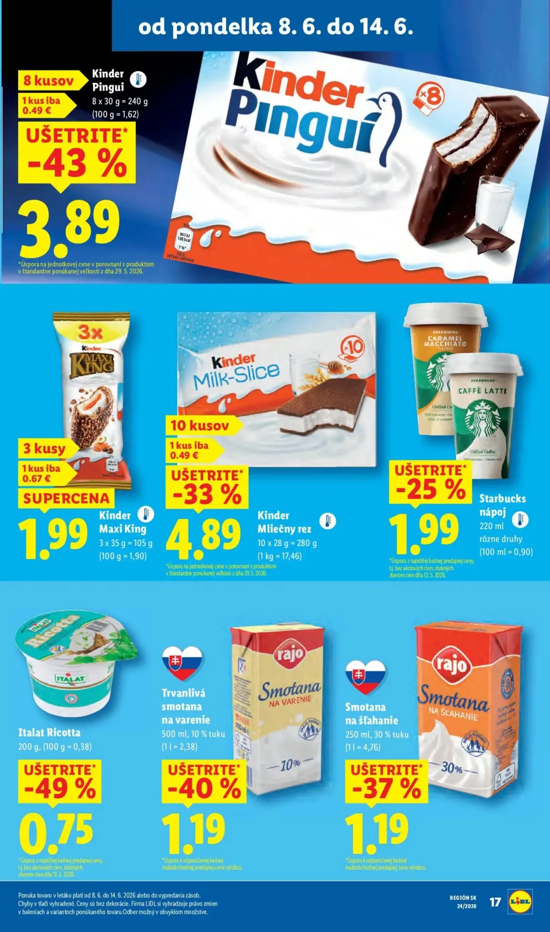 Lidl leták, strana 27 z 99 — Starbucks nápoj, Italat Ricotta