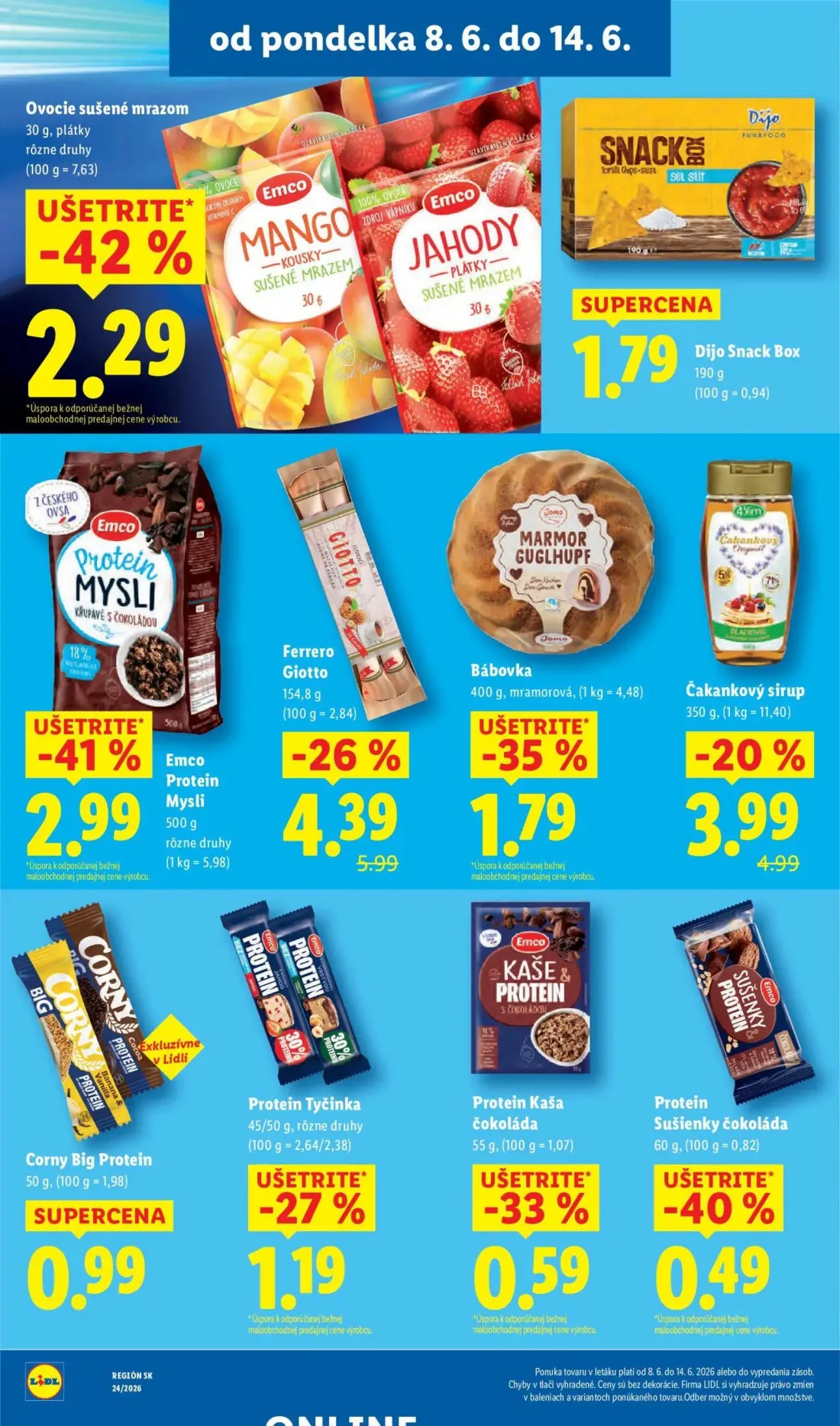 Lidl leták, strana 30 z 99 — Ovocie sušené mrazom Emco Mango