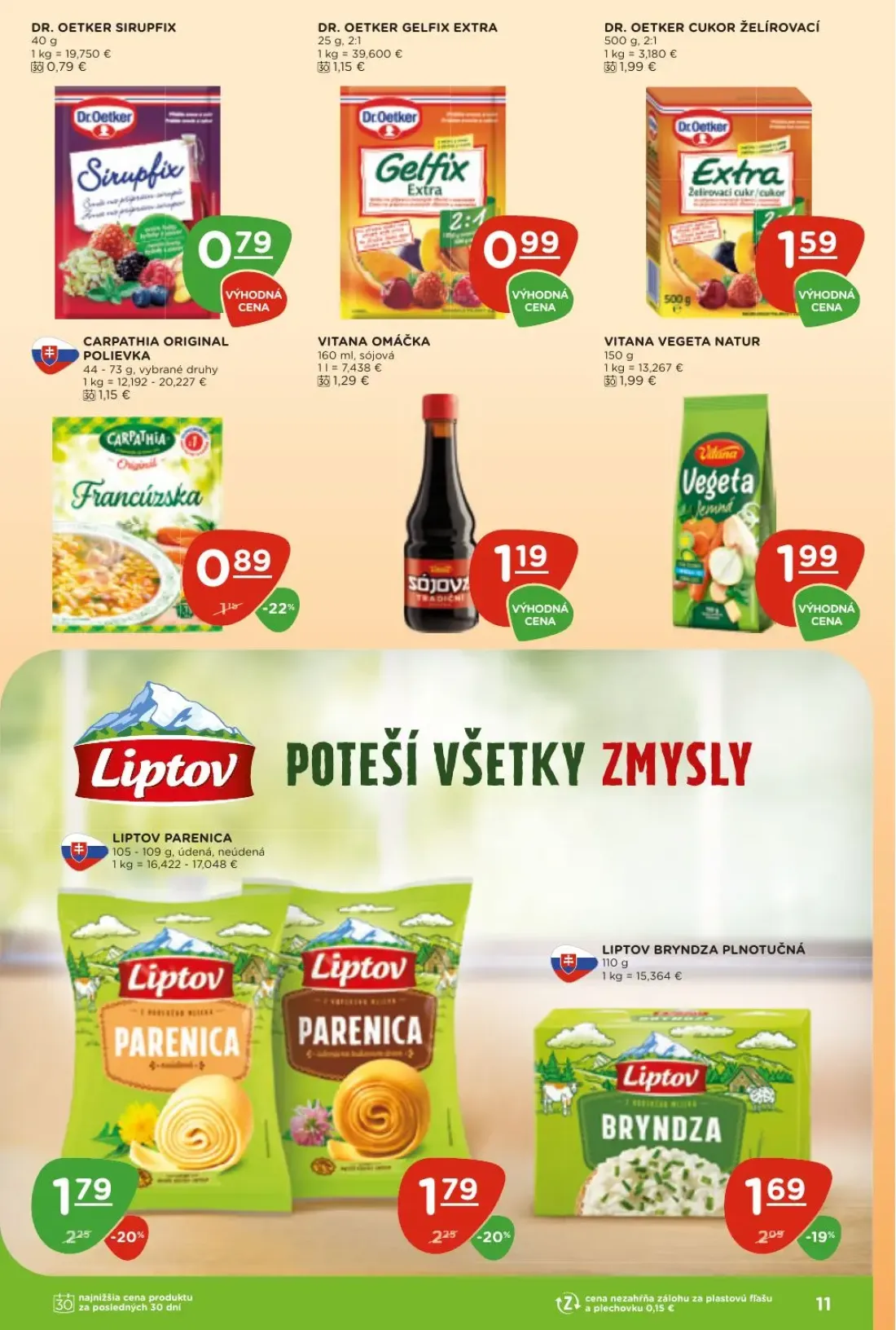 Terno leták, strana 11 z 24 — DR. OETKER SIRUPFIX, DR. OETKER GELFIX EXTRA, DR. OETKER CUKOR ŽELÍROVACÍ