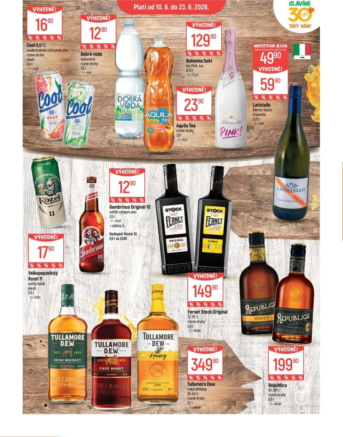 GLOBUS leták, strana 19 z 55 — Velkopopovický Kozel 11, Gambrinus Originál 10