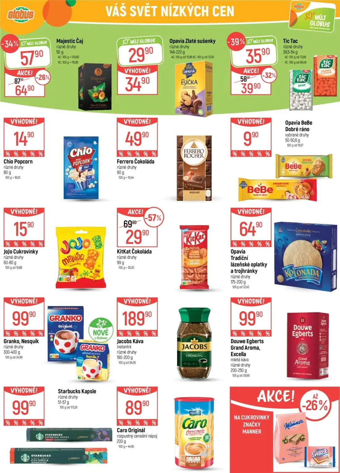 GLOBUS leták, strana 31 z 55 — Majestic Čaj, Opavia Zlaté sušenky, Opavia BeBe Dobré ráno