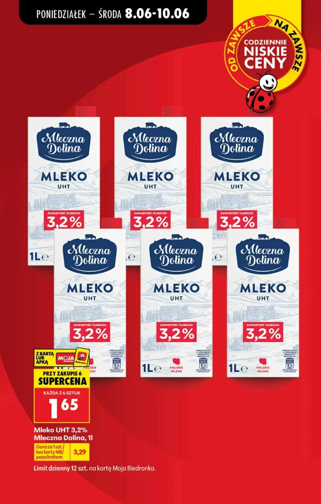 Biedronka gazetka, strona 6 z 88 — Mleko UHT Mleczna Dolina