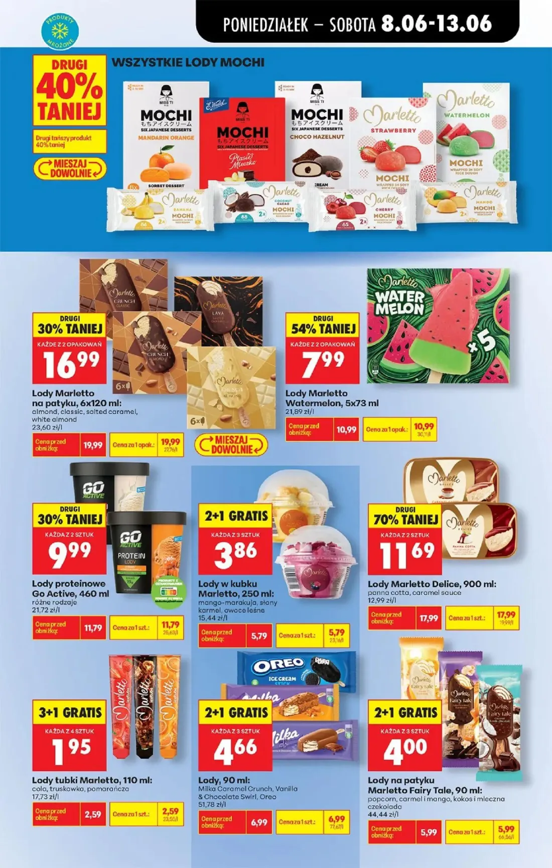 Biedronka gazetka, strona 55 z 88 — Lody Marletto Delice, Lody Marletto na patyku, Lody Marletto Watermelon