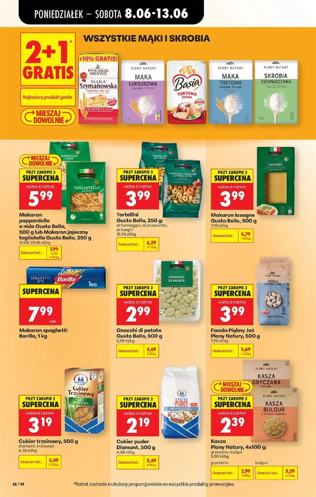 Biedronka gazetka, strona 58 z 88 — Tortellini Gusto Bello, 250 g, Cukier trzcinowy, 500 g diamant, królewski, Makaron pappa…