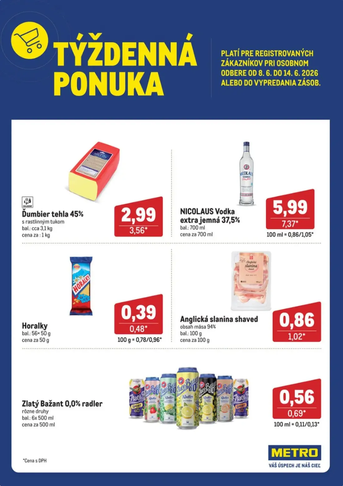 Metro leták, strana 2 z 2 — Anglická slanina shaved, Zlatý Bažant 0,0% radler