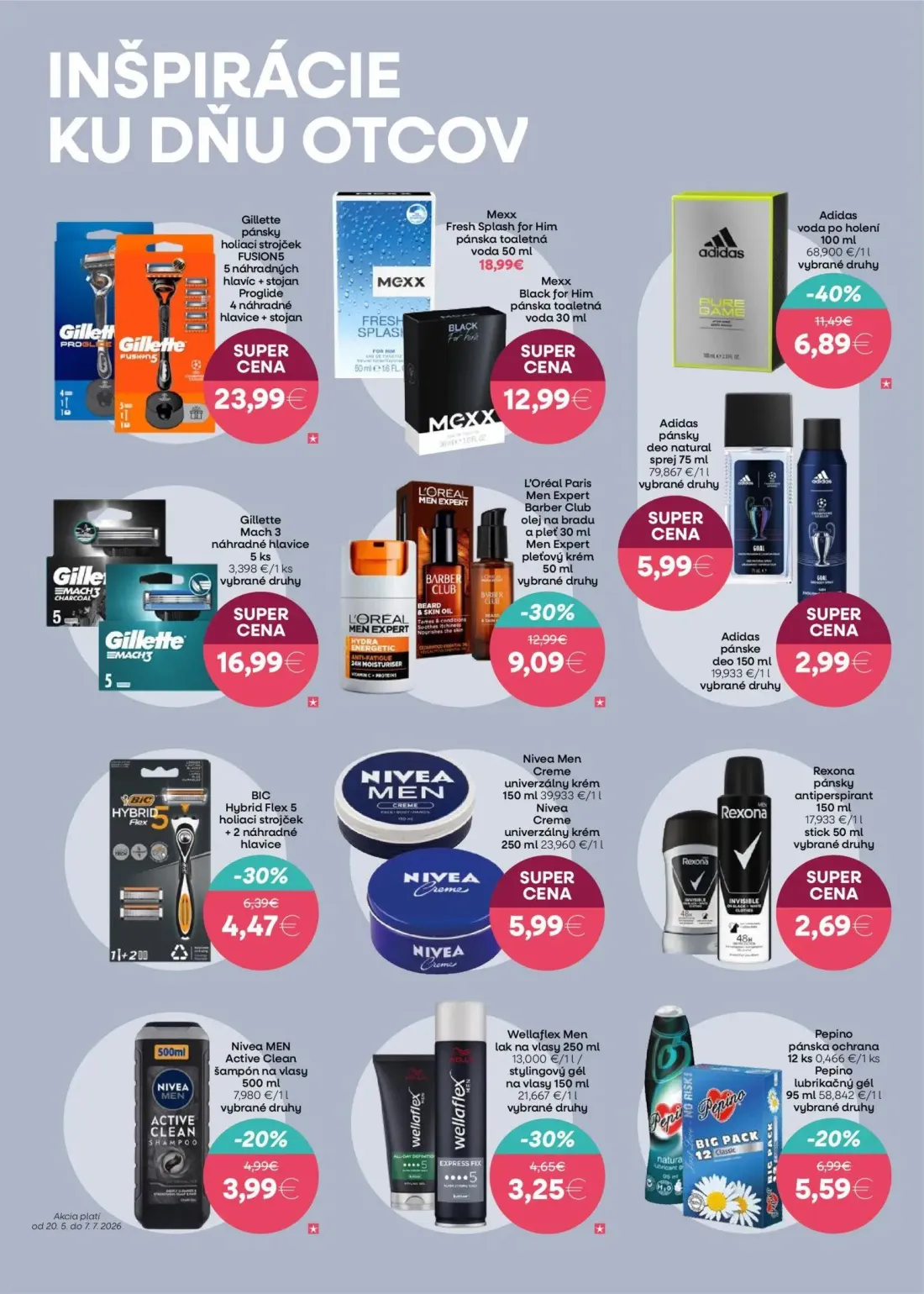 101 Drogerie leták, strana 2 z 12 — Adidas voda po holení, L'Oréal Paris Men Expert Barber Club olej na bradu a pleť, BIC Hy…