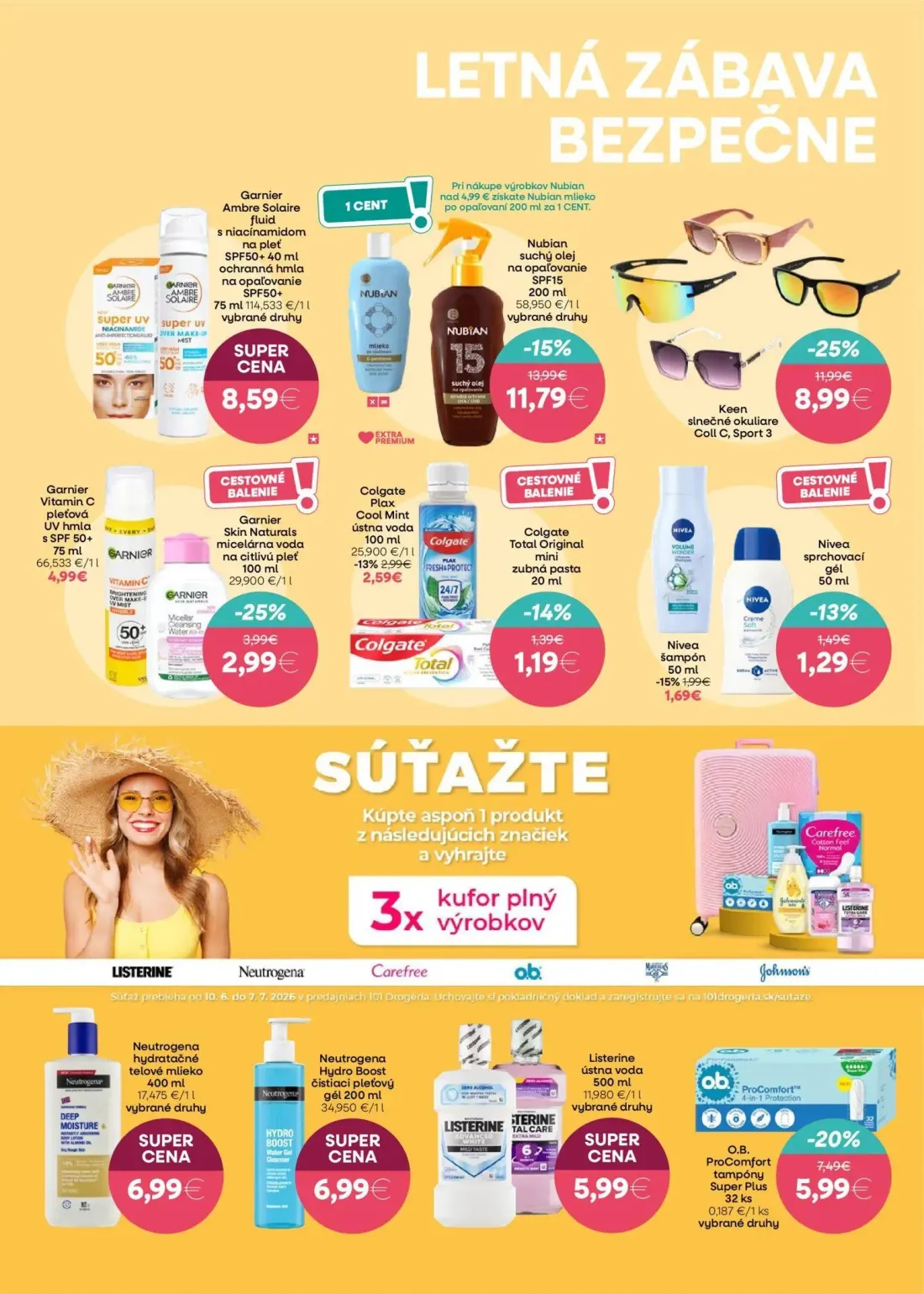 101 Drogerie leták, strana 3 z 12 — Keen slnečné okuliare Coll C, Sport 3, Nubian suchý olej na opaľovanie SPF15, O.B. ProCo…