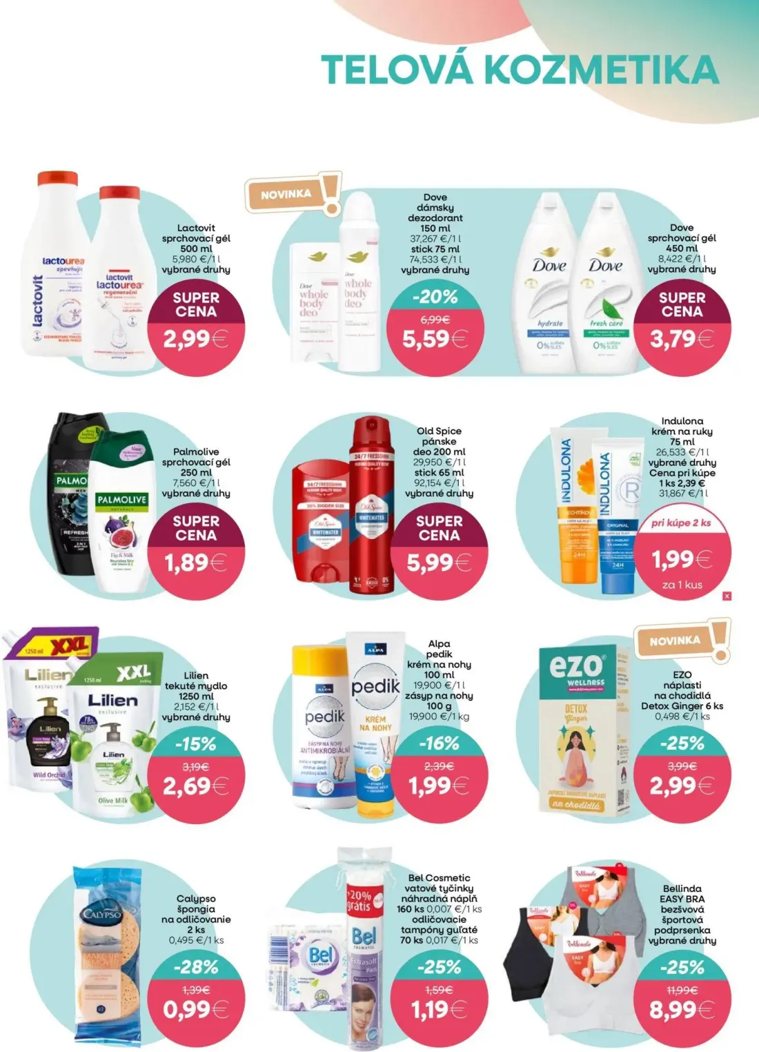 101 Drogerie leták, strana 5 z 12 — Dove dámsky dezodorant, EZO náplasti na chodidlá Detox Ginger, Lilien tekuté mydlo