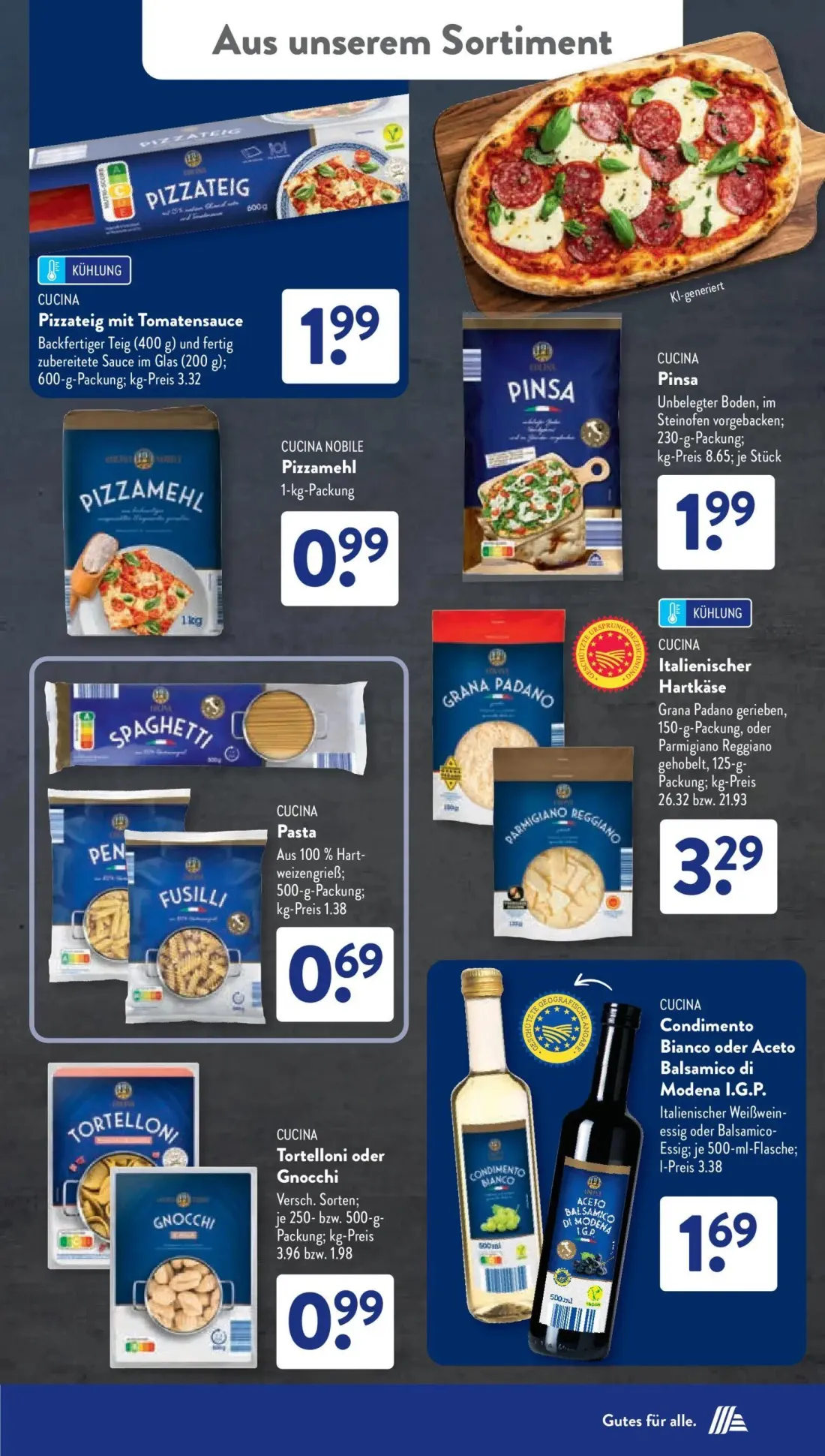 Aldi Süd Prospekt, Seite 19 von 24 — Pizzateig mit Tomatensauce, Pinsa, Pizzamehl