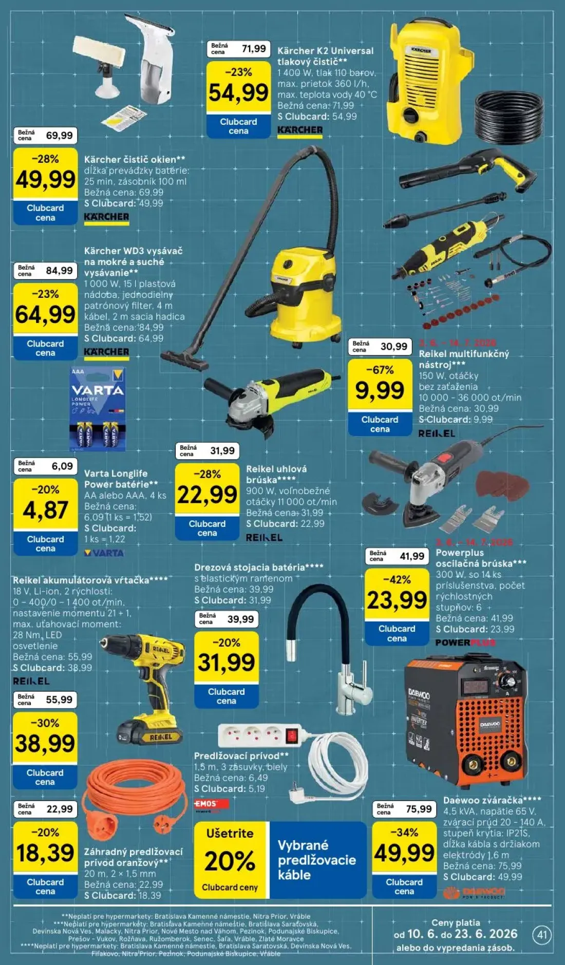 Tesco leták, strana 41 z 51 — Daewoo zváračka****, Reikel multifunkčný nástroj***, Powerplus oscilačná brúska***
