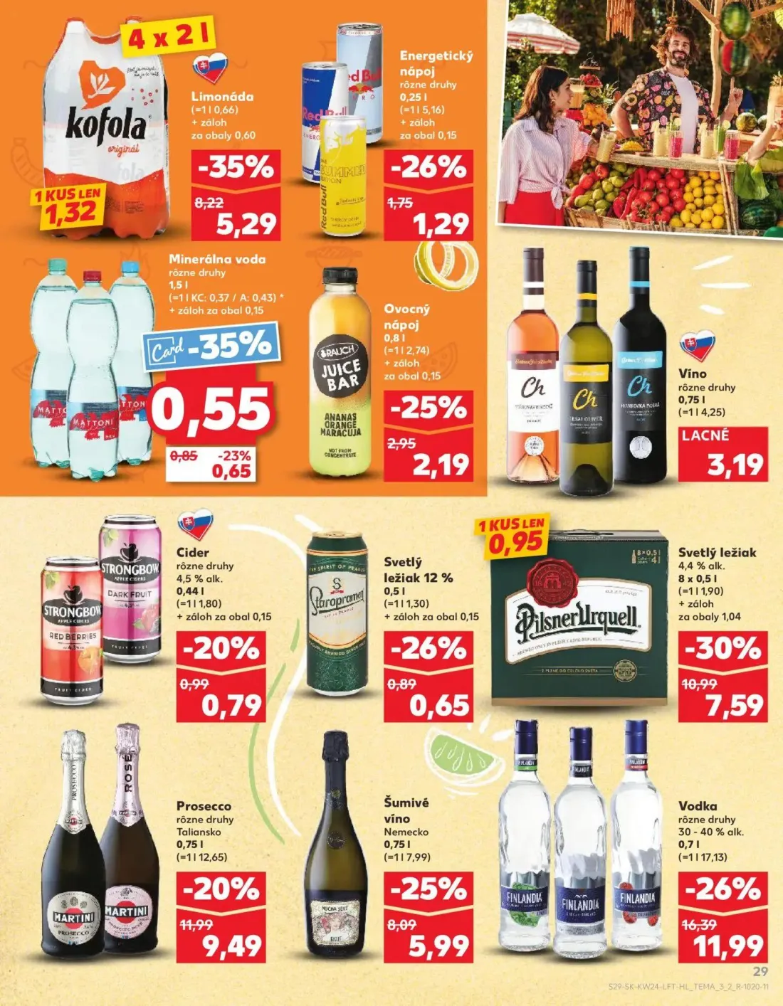 Kaufland leták, strana 29 z 78 — Svetlý ležiak 4.4% alk., Svetlý ležiak 12%