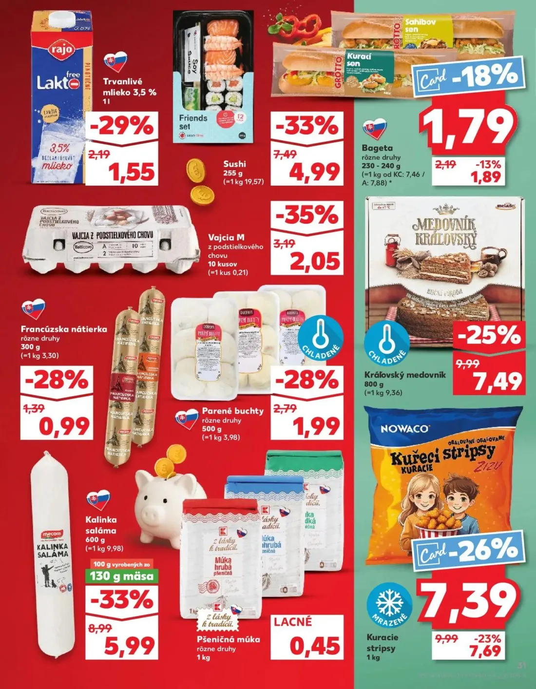Kaufland leták, strana 31 z 78 — Vajcia M z podstielkového chovu, Pšeničná múka