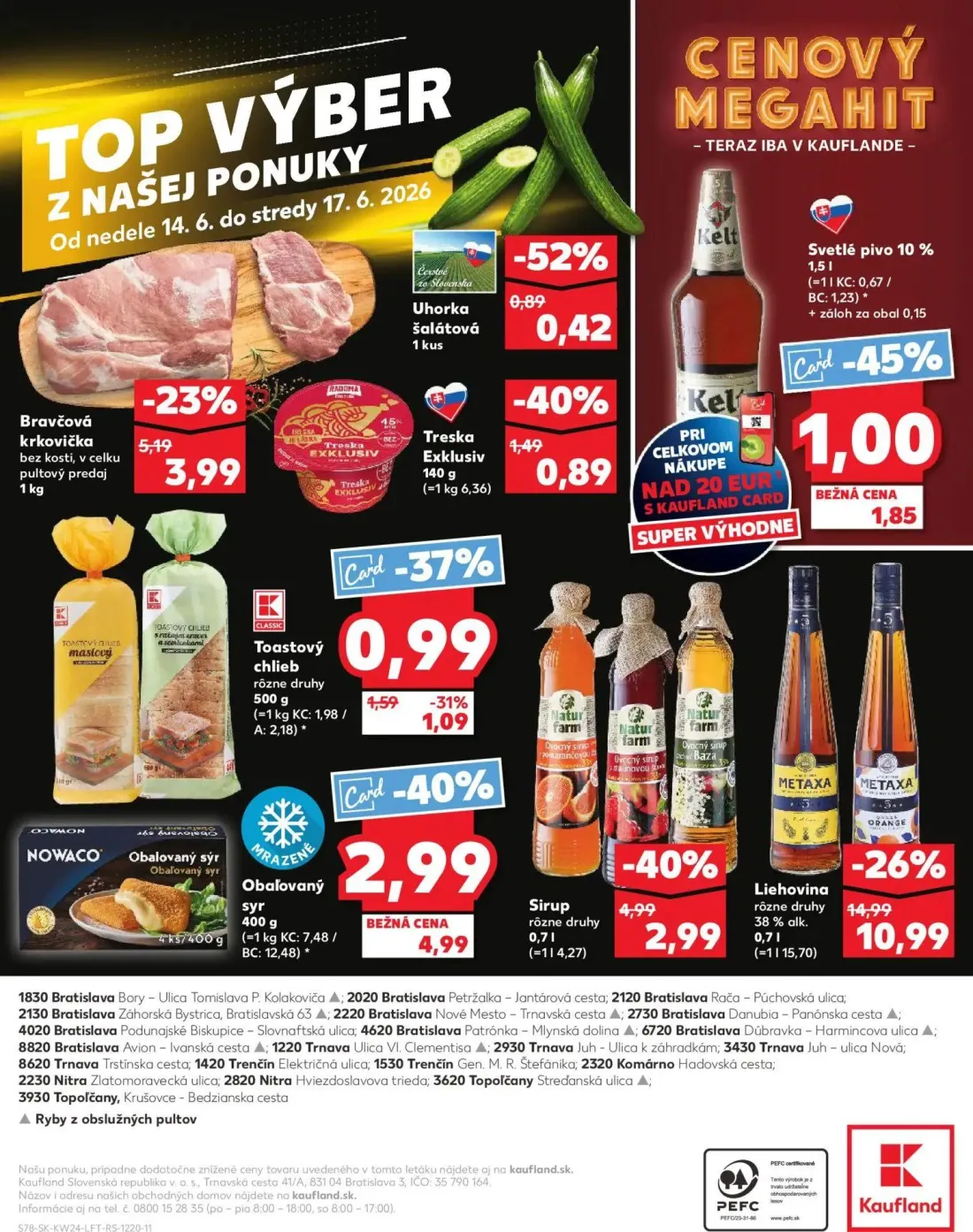 Kaufland leták, strana 78 z 78 — Svetlé pivo 10%