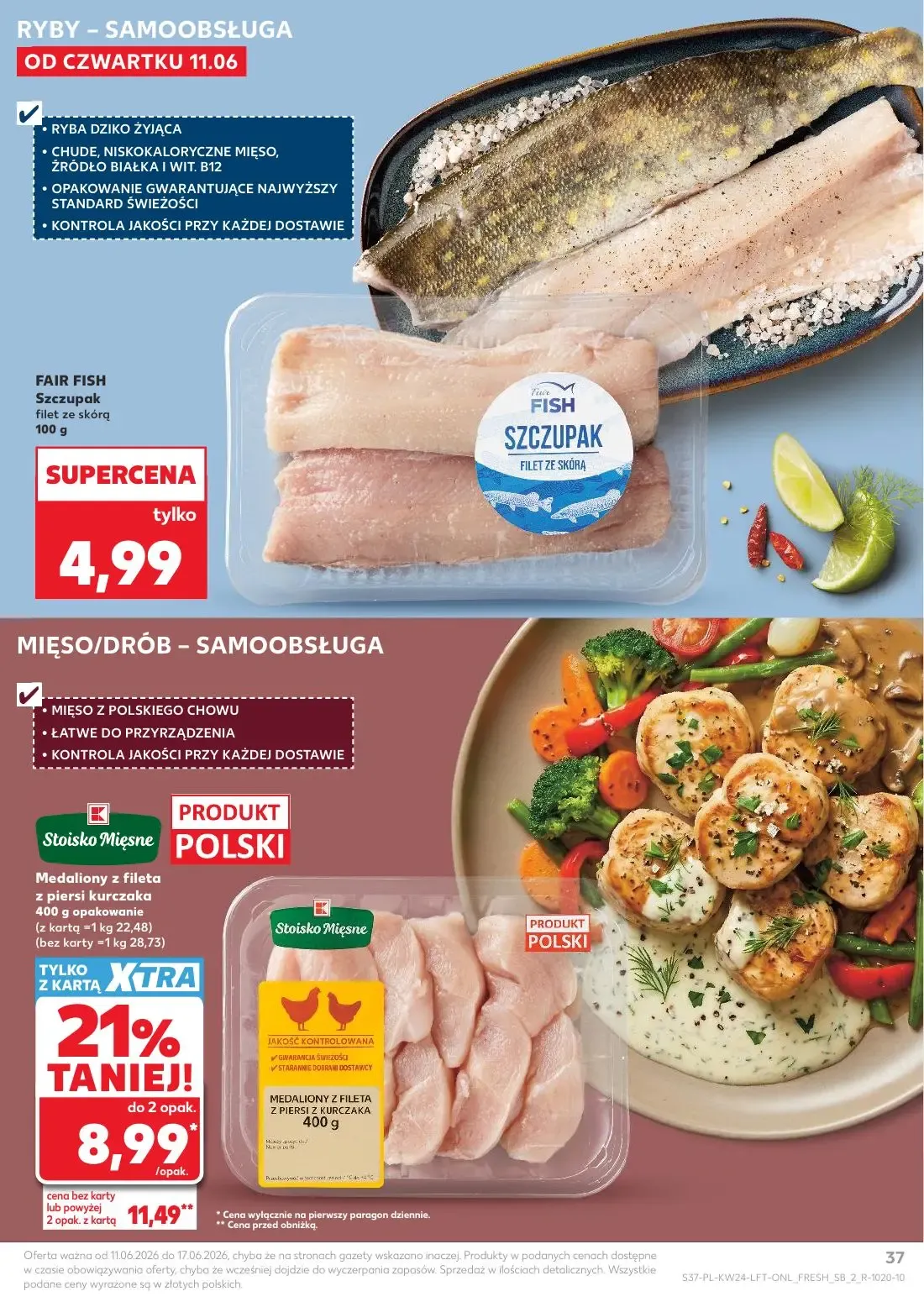 Kaufland gazetka, strona 37 z 68 — FAIR FISH Szczupak filet ze skórą