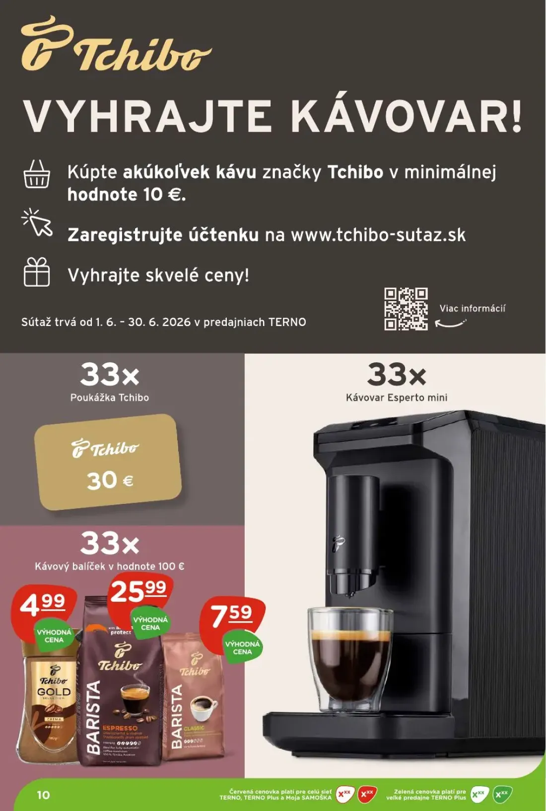 Terno leták, strana 10 z 26 — Tchibo GOLD, Tchibo BARISTA ESPRESSO, Tchibo BARISTA CLASSIC