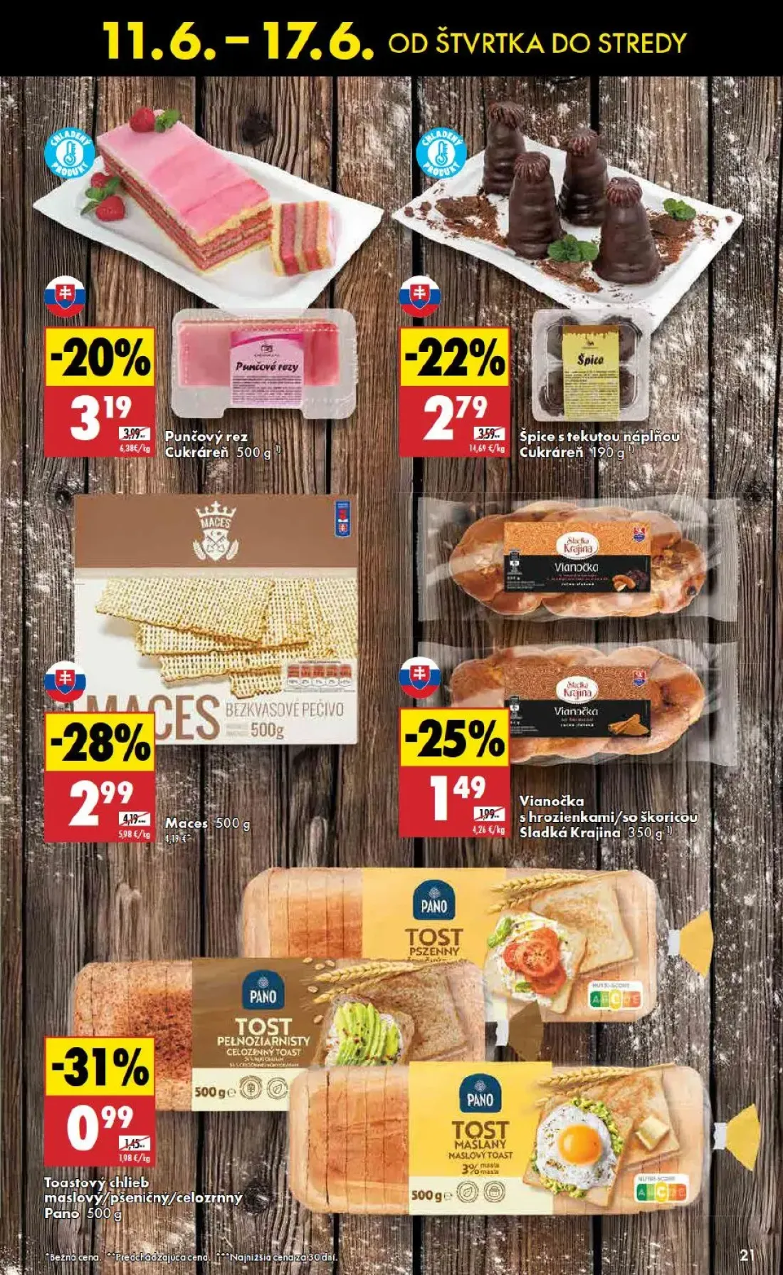 Biedronka leták, strana 21 z 48 — Maces, Punčový rez Cukráreň, Špice s tekutou náplňou Cukráreň