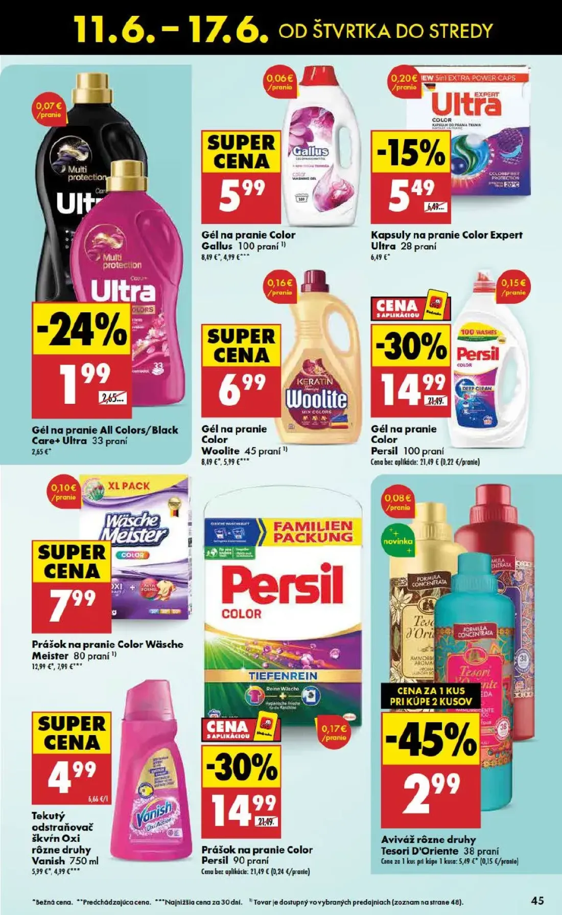 Biedronka leták, strana 45 z 48 — Gél na pranie Color Persil, Prášok na pranie Color Persil, Prášok na pranie Color Wäsche M…