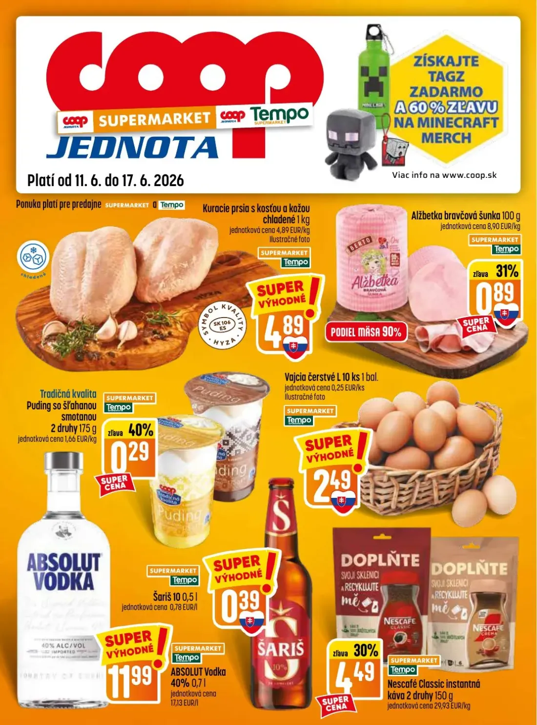 Coop Jednota leták, strana 17 z 32 — Tradičná kvalita Puding so šľahanou smotanou, Kuracie prsia s kosťou a kožou chladené