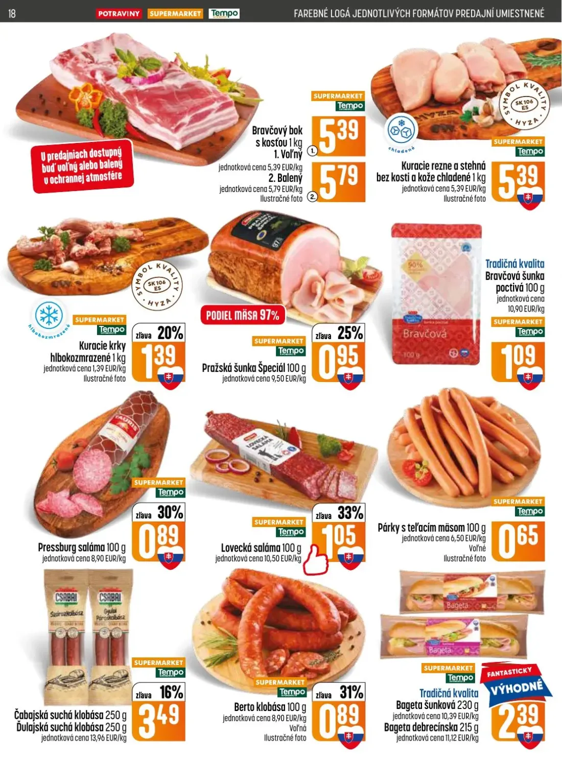 Coop Jednota leták, strana 18 z 32 — Kuracie rezne a stehná bez kosti a kože chladené