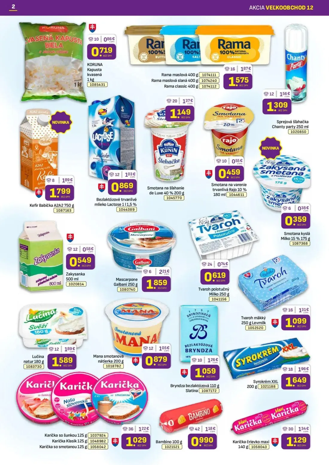 Libex leták, strana 2 z 36 — Mascarpone Galbani, Syrokrém XXL, Lučina natur
