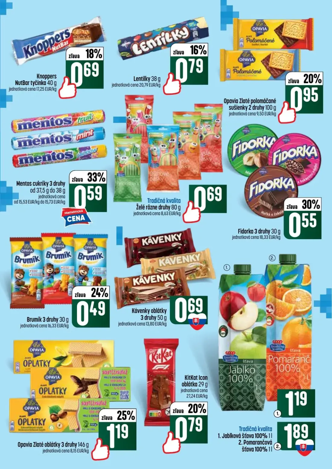Coop Tempo leták, strana 39 z 60 — Knoppers NutBar tyčinka, Lentilky