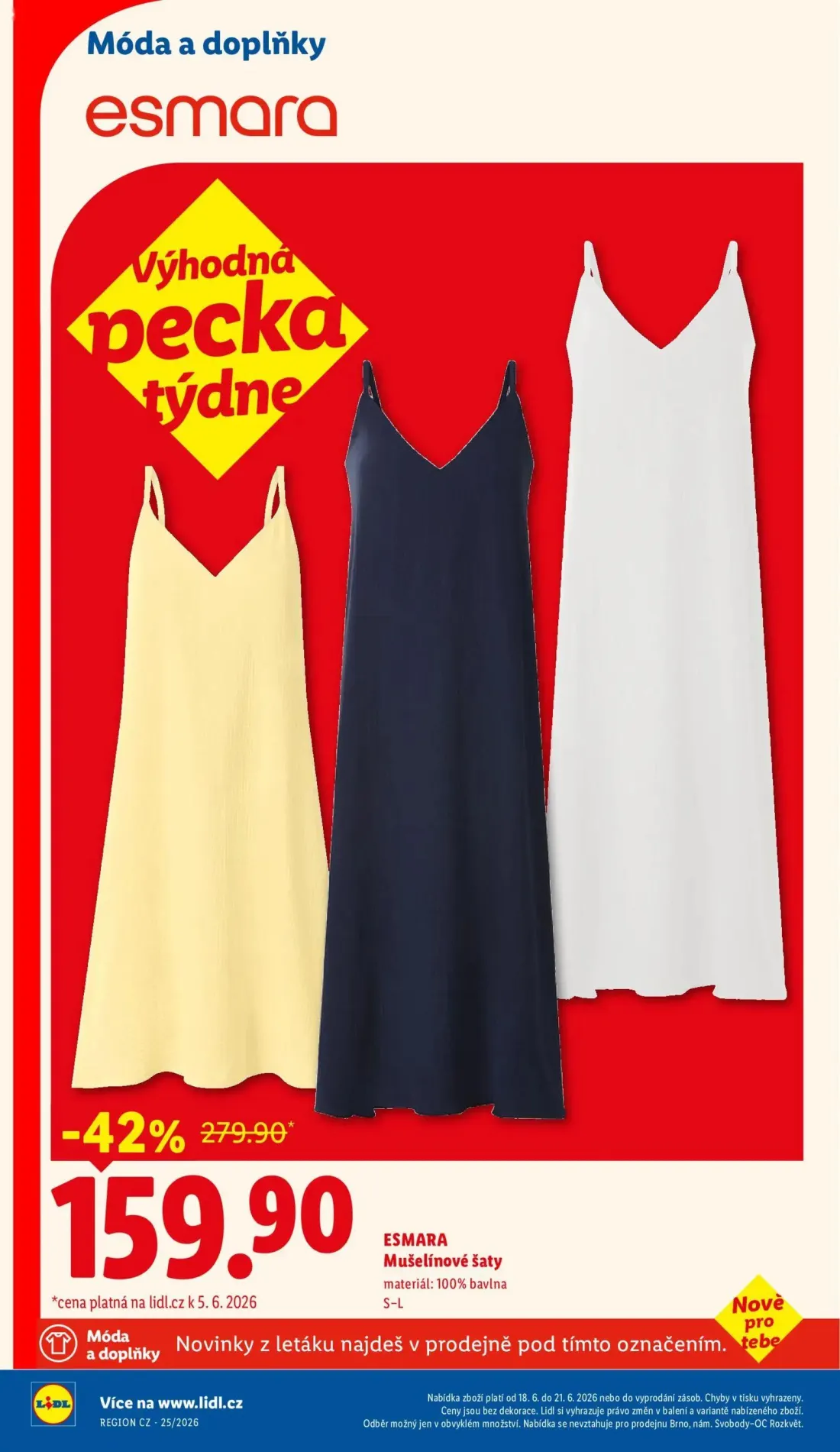Lidl leták, strana 6 z 49 — Mušelínové šaty