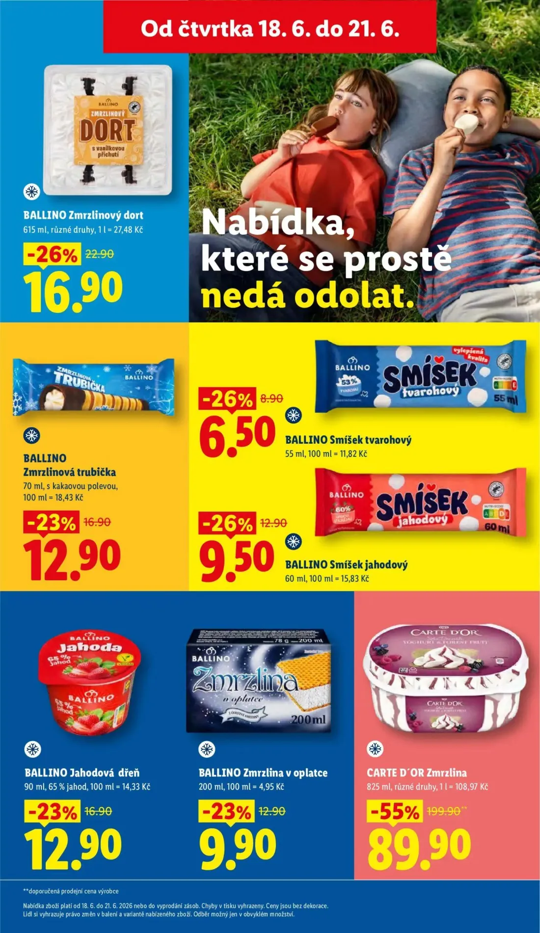 Lidl leták, strana 19 z 49 — D'OR Zmrzlina, Zmrzlinový dort, Zmrzlinová trubička
