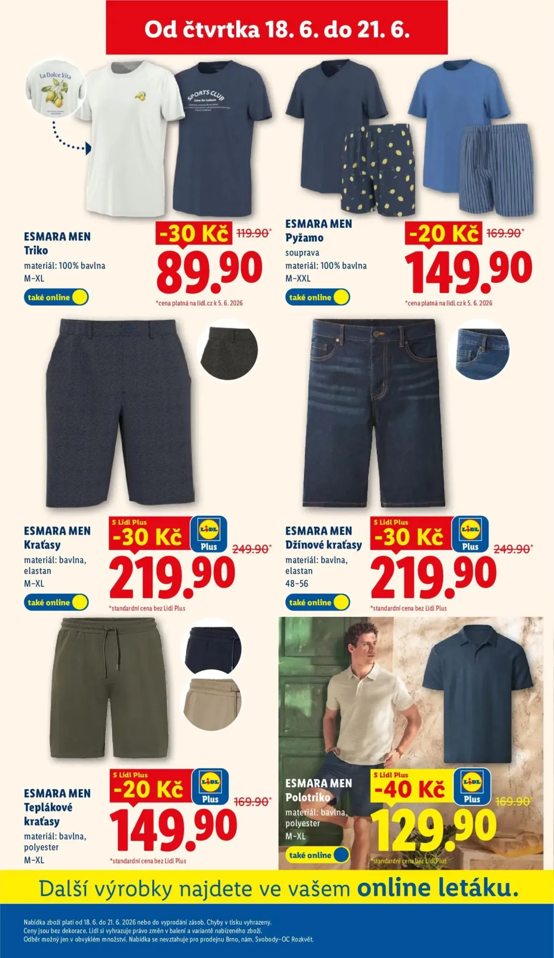 Lidl leták, strana 33 z 49 — ESMARA MEN Polotriko, ESMARA MEN Triko, ESMARA MEN Kraťasy
