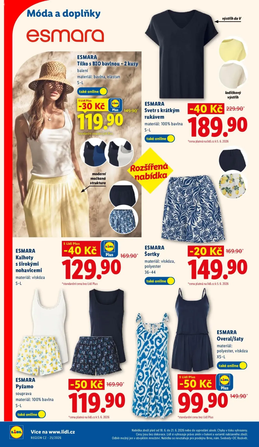 Lidl leták, strana 34 z 49 — ESMARA Pyžamo souprava, ESMARA Overal/šaty, ESMARA Svetr s krátkým rukávem