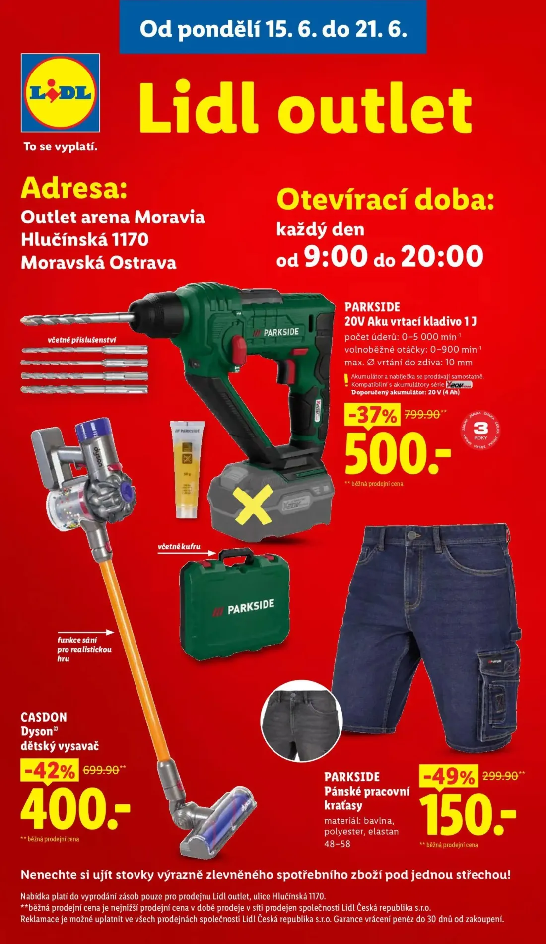 Lidl leták, strana 35 z 49 — PARKSIDE 20V Aku vrtací kladivo 1J, CASDON Dyson® dětský vysavač