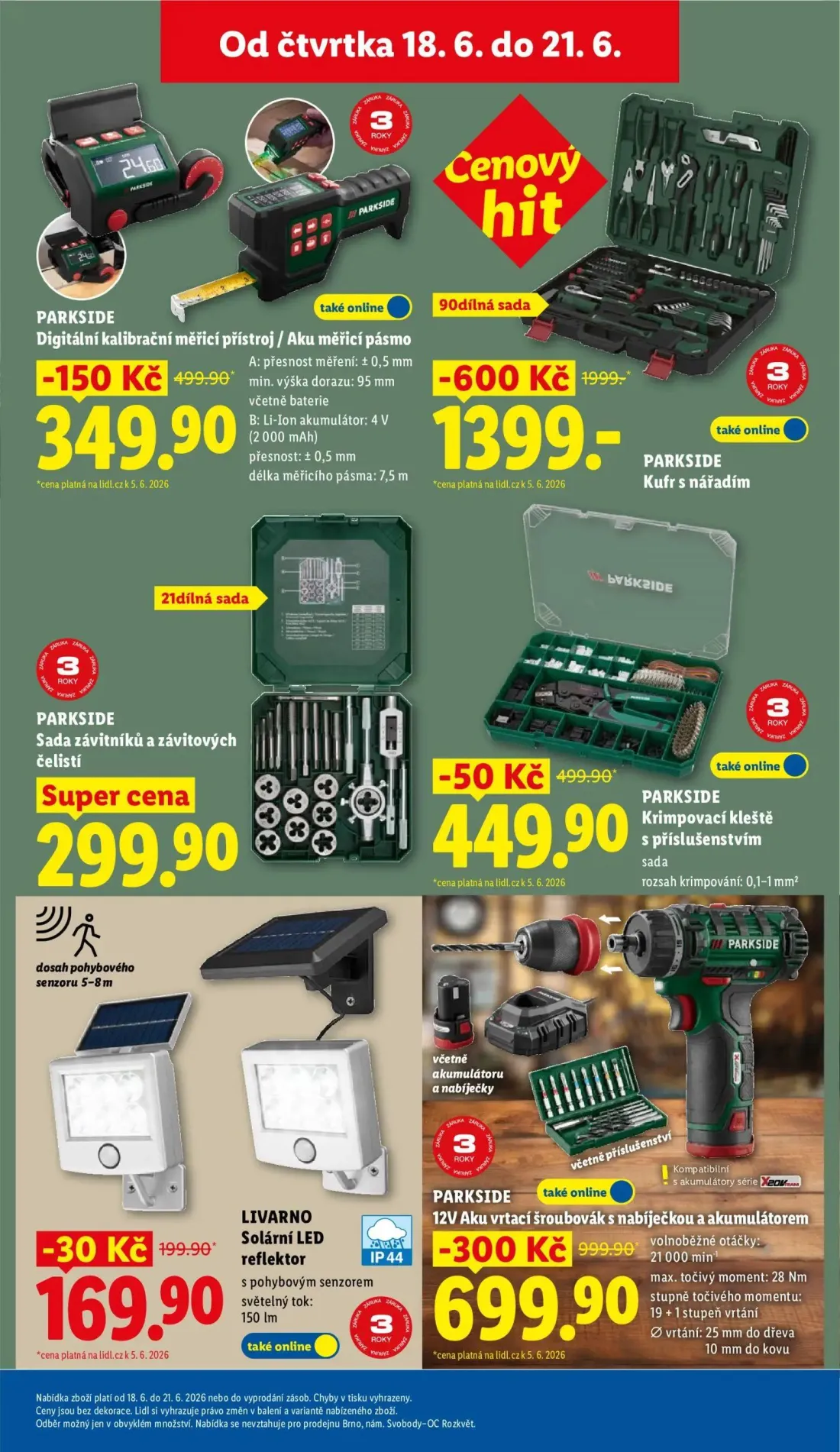 Lidl leták, strana 39 z 49 — Kufr s nářadím, 12V Aku vrtací šroubovák s nabíječkou a akumulátorem, Digitální kalibrační měři…