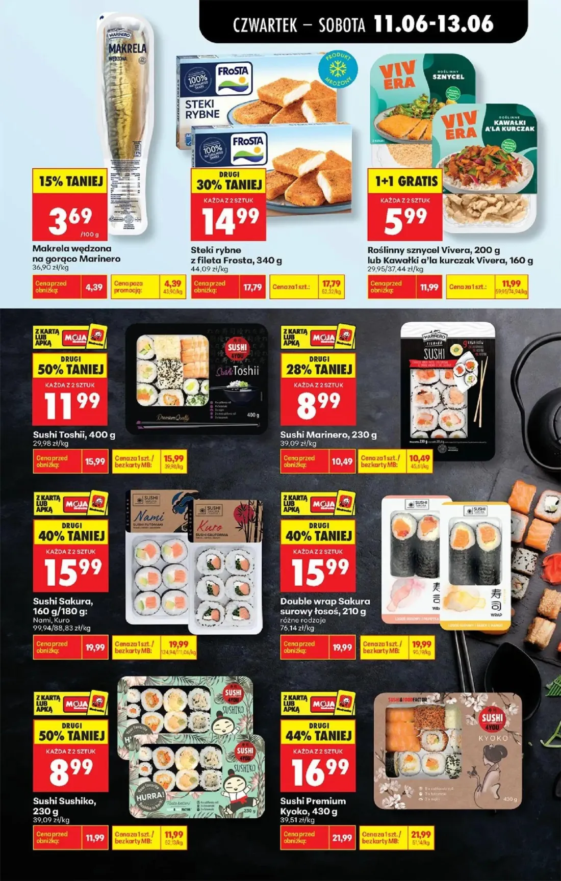 Biedronka gazetka, strona 29 z 77 — Sushi Premium Kyoko, Sushi Toshii, Sushi Sakura Nami