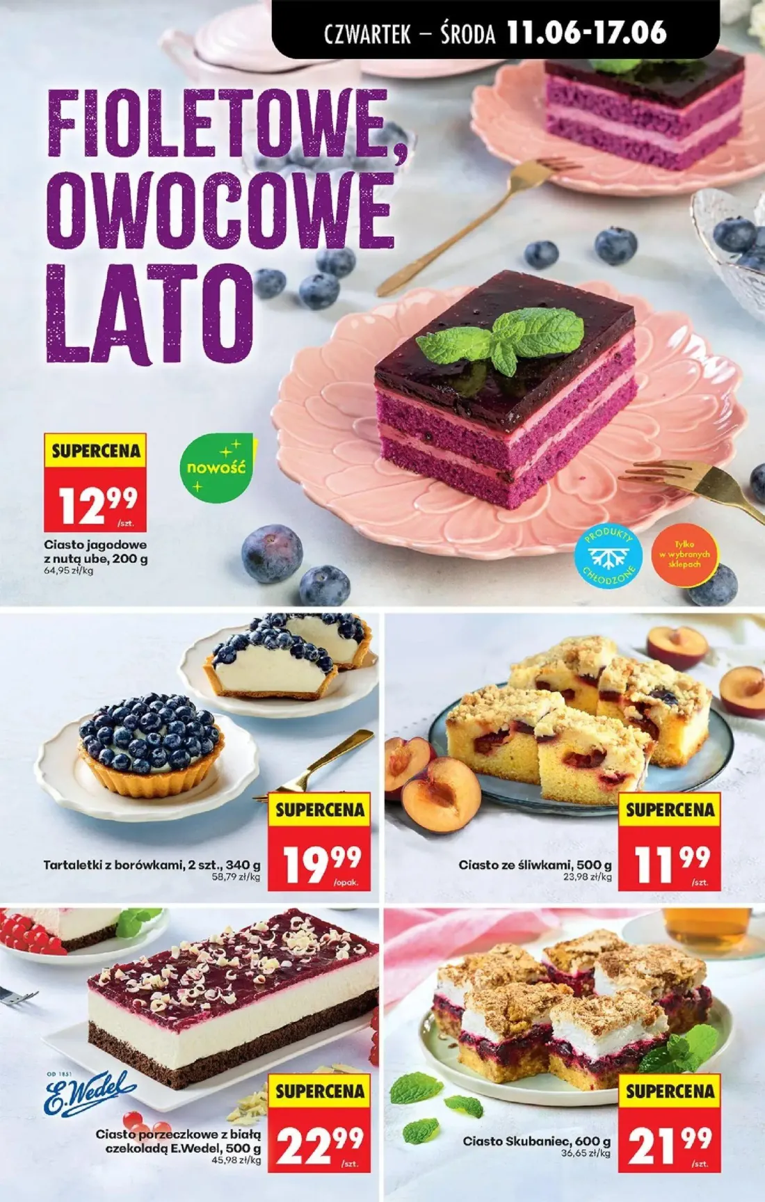 Biedronka gazetka, strona 51 z 77 — Ciasto porzeczkowe z białą czekoladą E.Wedel