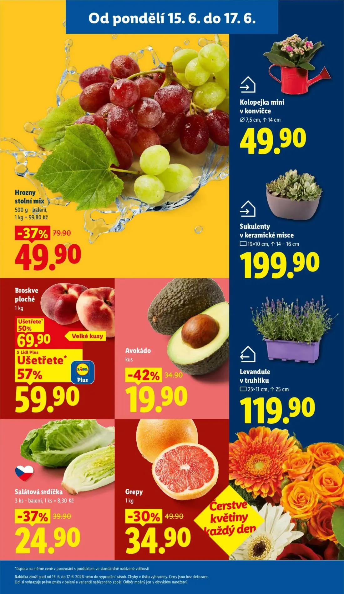 Lidl leták, strana 11 z 51 — Hrozny stolní mix, Avokádo, Salátová srdíčka