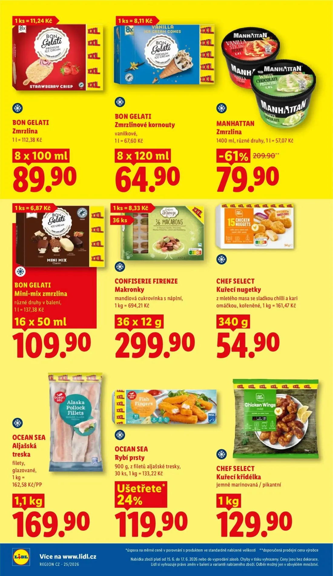 Lidl leták, strana 16 z 51 — MANHATTAN Zmrzlina, BON GELATI Zmrzlina, BON GELATI Zmrzlinové kornouty