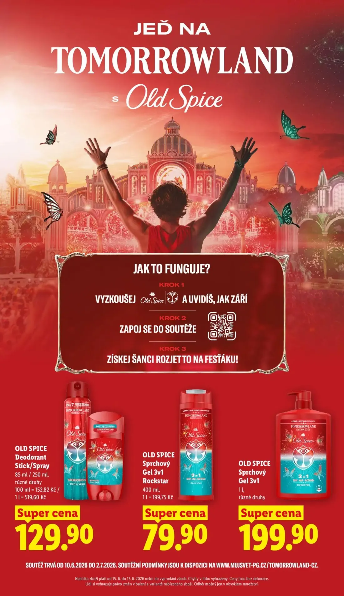 Lidl leták, strana 31 z 51 — OLD SPICE Deodorant Stick/Spray, OLD SPICE Sprchový Gel 3v1 Rockstar, OLD SPICE Sprchový Gel 3v1
