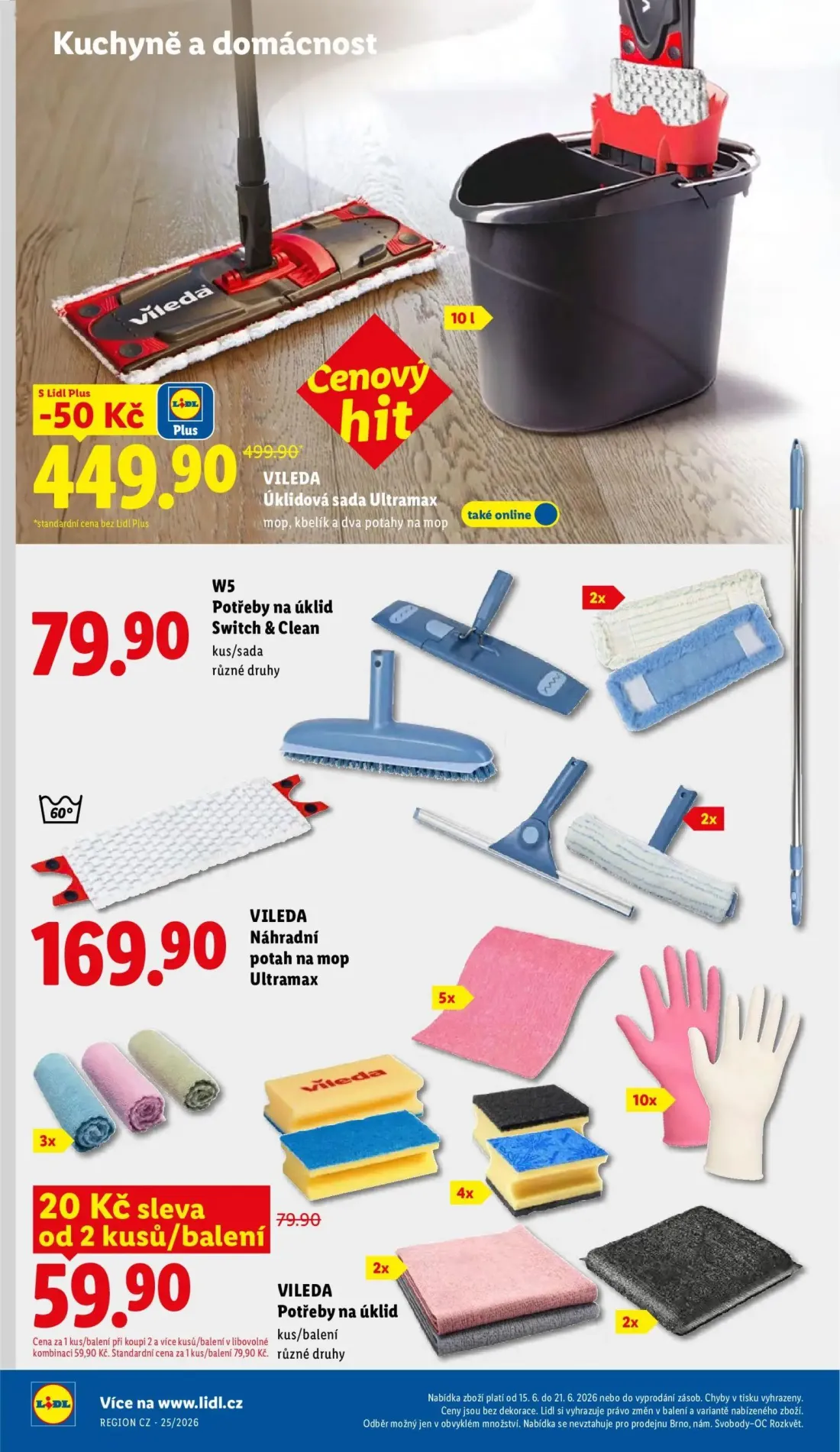 Lidl leták, strana 38 z 51 — Úklidová sada Ultramax, VILEDA Potřeby na úklid, W5 Potřeby na úklid Switch & Clean