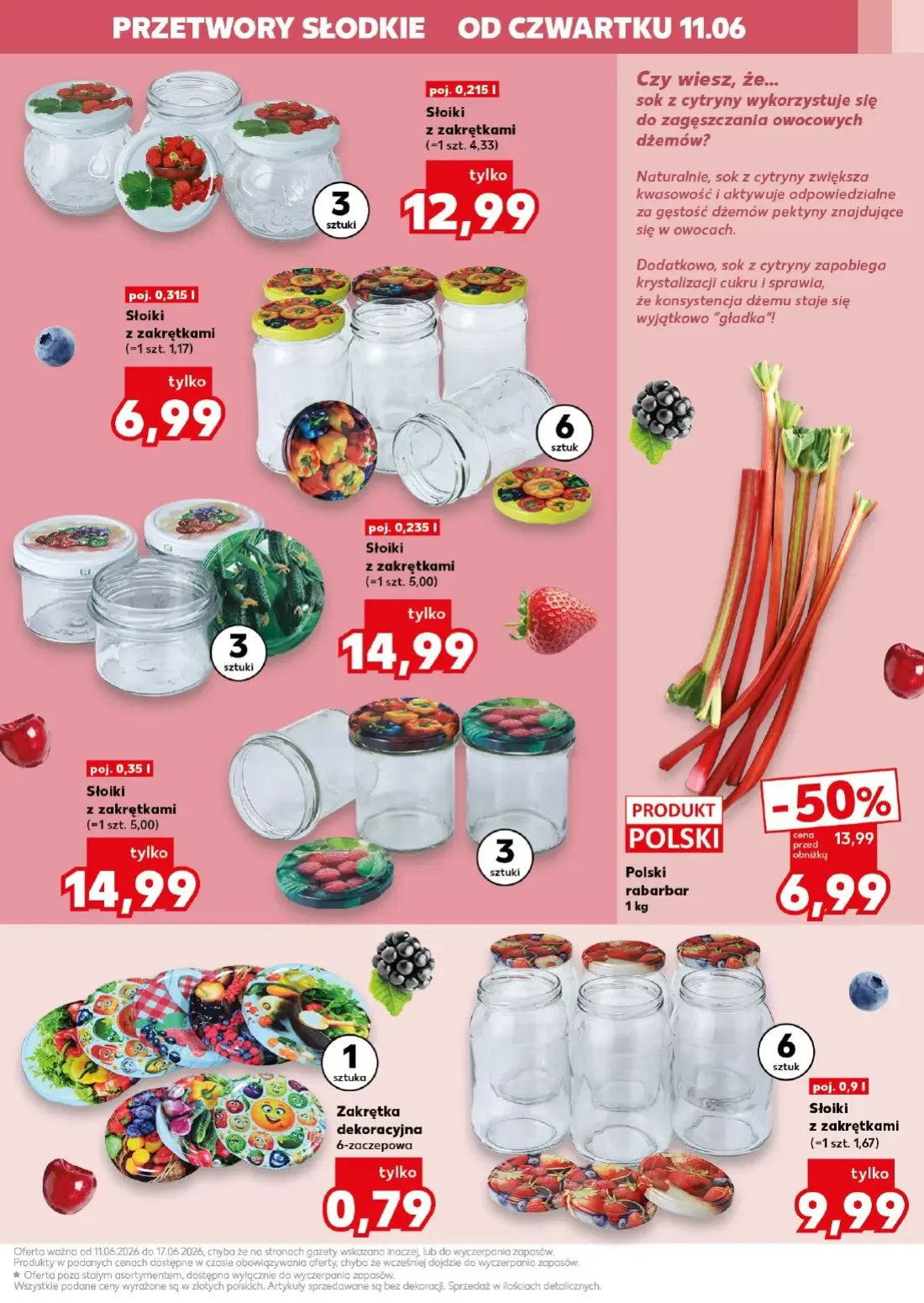 Kaufland gazetka, strona 3 z 22 — Polski rabarbar, Słoiki z zakrętkami, Słoiki z zakrętkami
