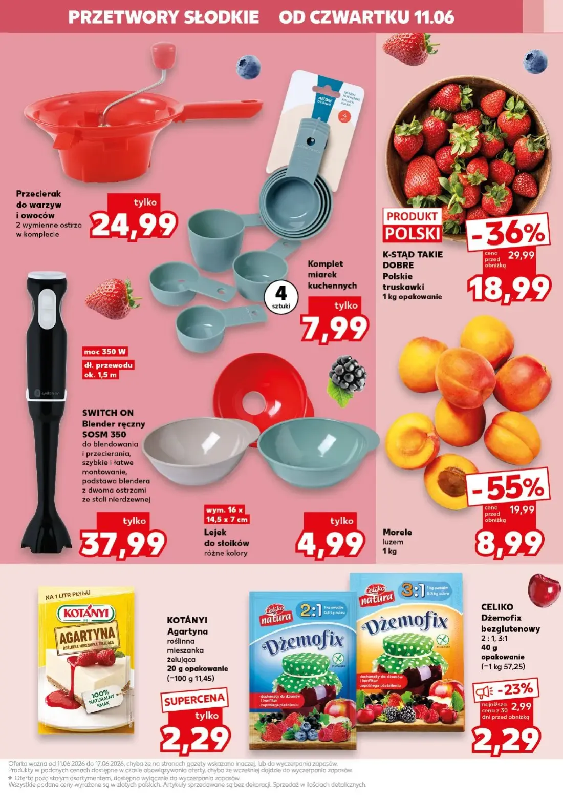 Kaufland gazetka, strona 7 z 22 — Polskie truskawki, Morele luzem, CELIKO Dżemofix bezglutenowy
