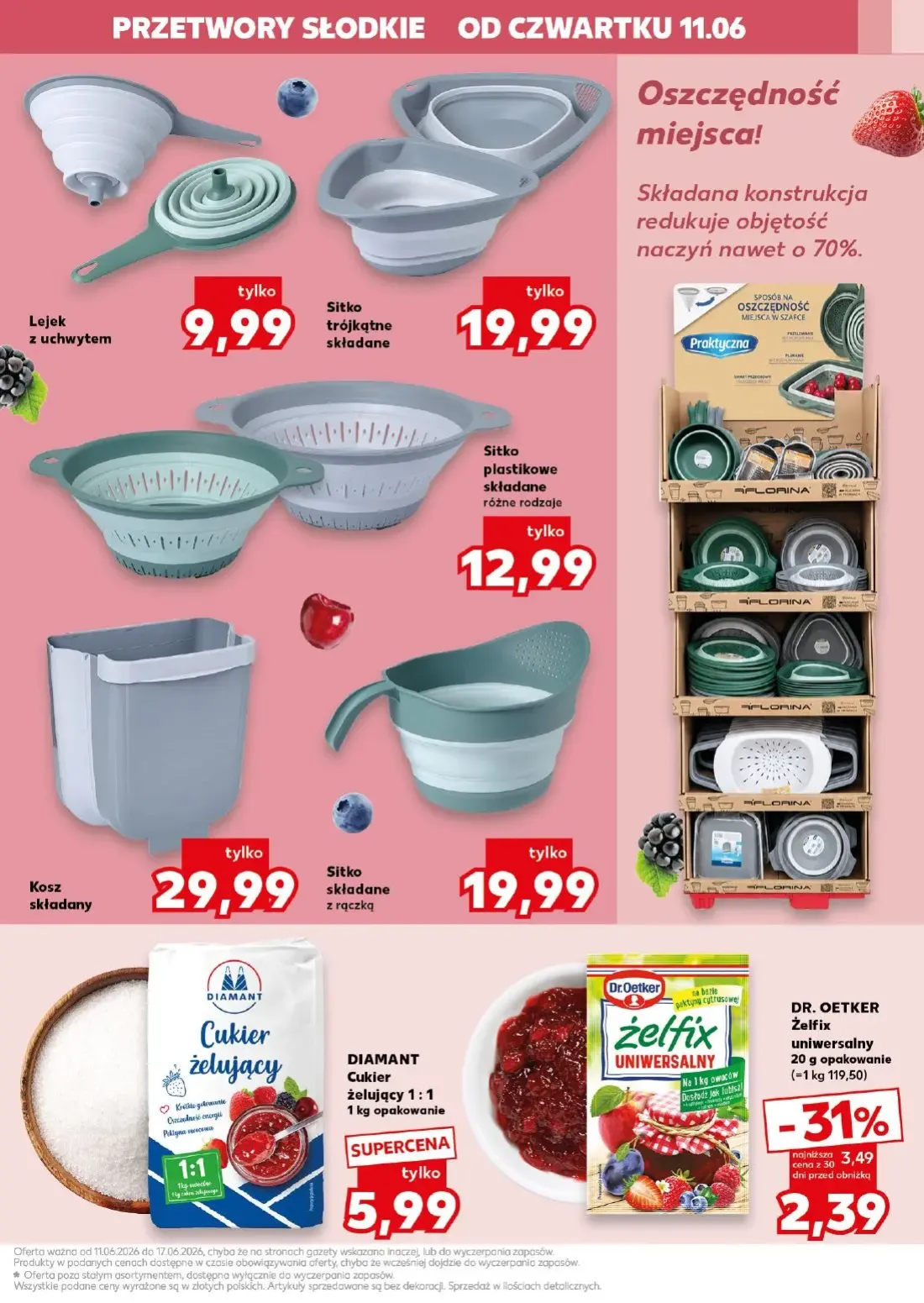 Kaufland gazetka, strona 9 z 22 — DR. OETKER Żelfix uniwersalny, Lejek z uchwytem, Sitko trójkątne składane