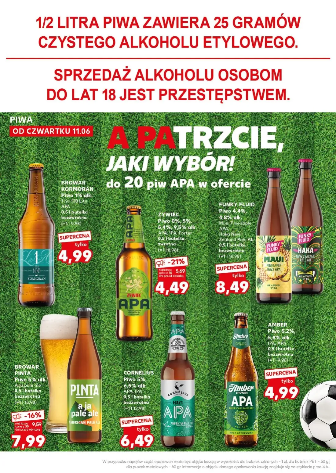 Kaufland gazetka, strona 28 z 32 — BROWAR PINTA Piwo 5% alk. A ja pale ale, ŻYWIEC Piwo 0%, 5%, 5,4%, 9,5% alk. APA, IPA, Po…