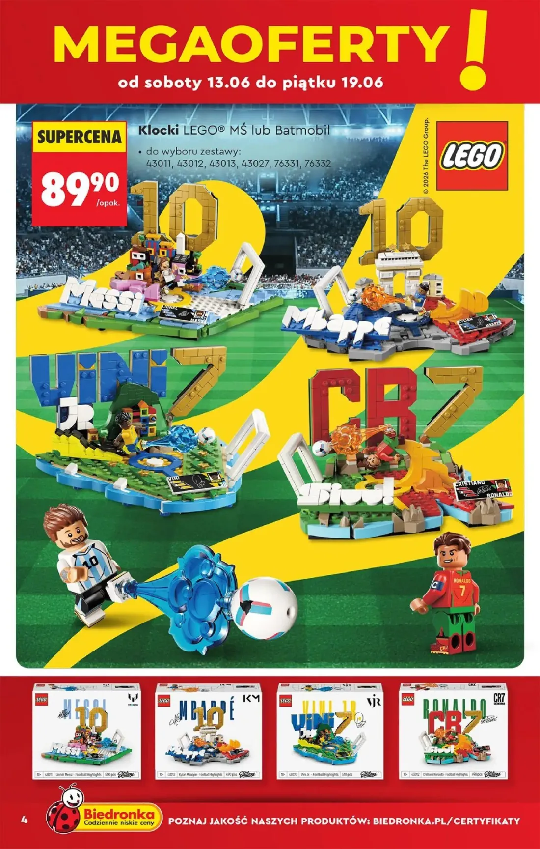 Biedronka gazetka, strona 6 z 50 — Klocki LEGO® MŚ lub Batmobil