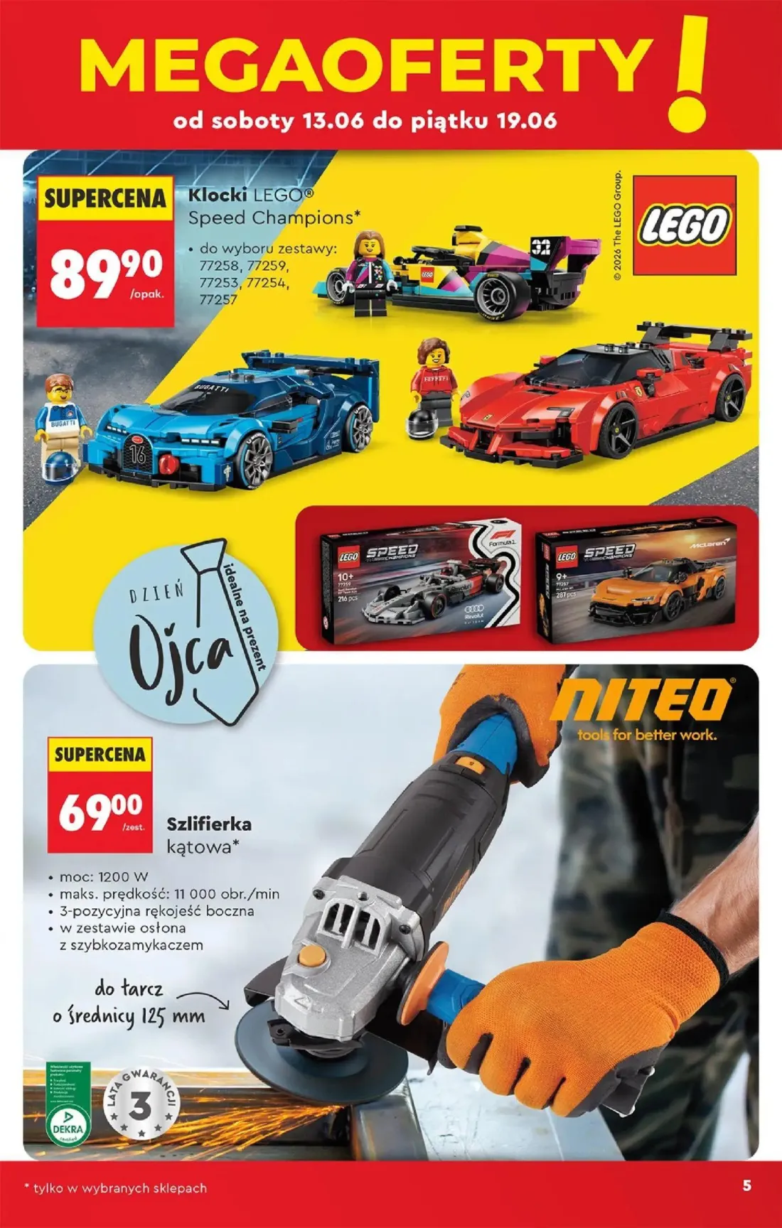 Biedronka gazetka, strona 7 z 50 — Klocki LEGO® Speed Champions*, Szlifierka kątowa*